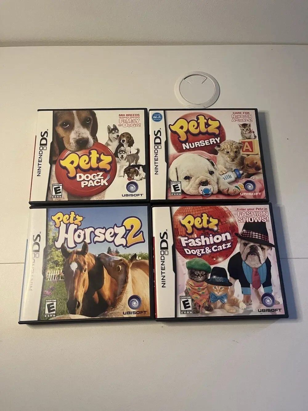 Nintendo DS Petz Game Lot of 4 Dogz Pack Catz Nursery Horsez 2 Bundle ALL CIB